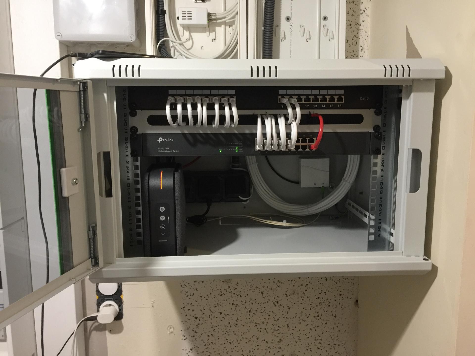 Installation de baie de brassage