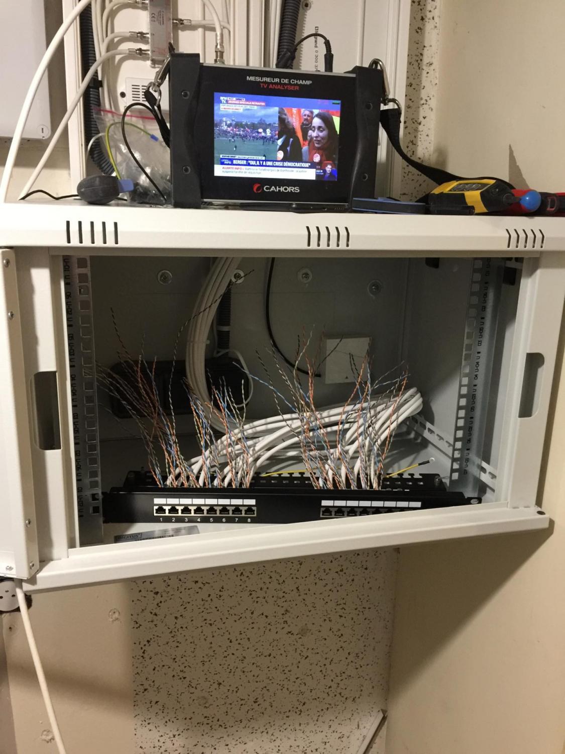 Installation de baie de brassage
